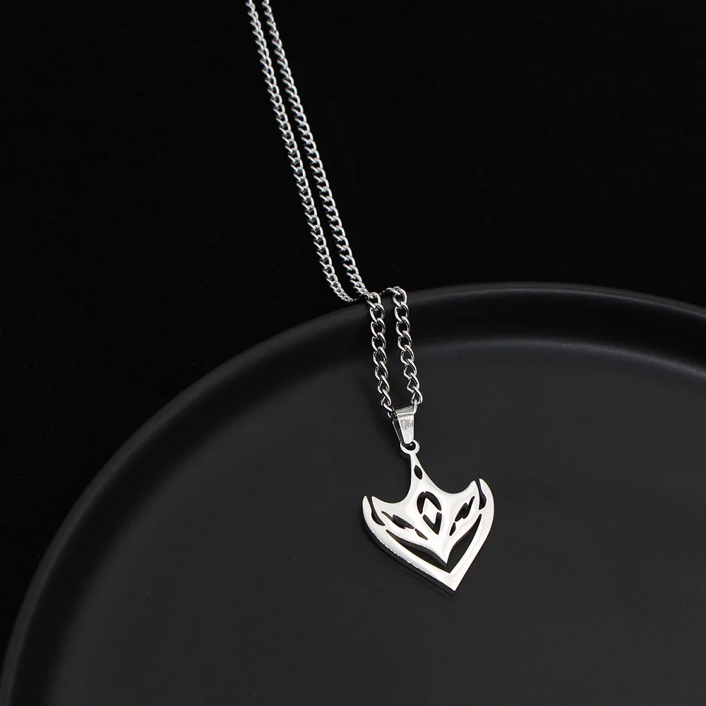 New Genshin Impact Necklace For Teen Punk Anime Cartoon Tartaglia Titanium Steel Necklace Jewelry Accessories For Men Gifts