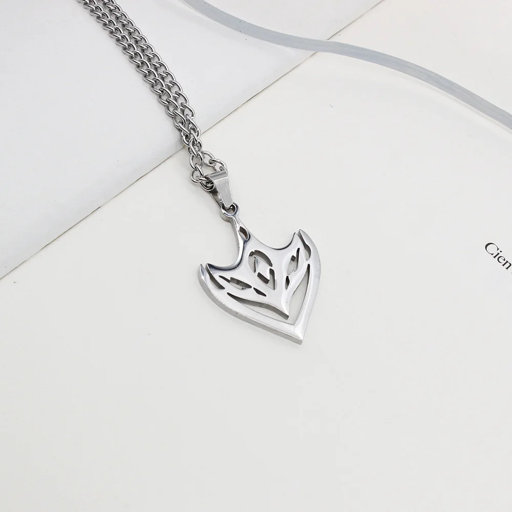 New Genshin Impact Necklace For Teen Punk Anime Cartoon Tartaglia Titanium Steel Necklace Jewelry Accessories For Men Gifts