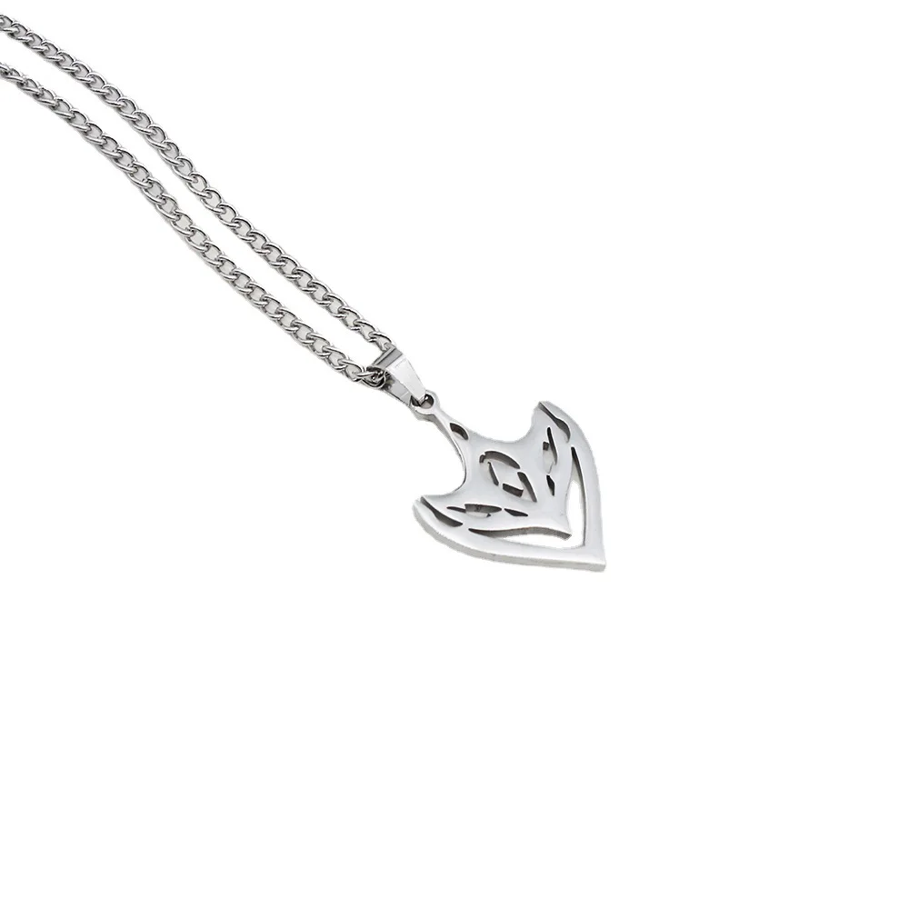 New Genshin Impact Necklace For Teen Punk Anime Cartoon Tartaglia Titanium Steel Necklace Jewelry Accessories For Men Gifts