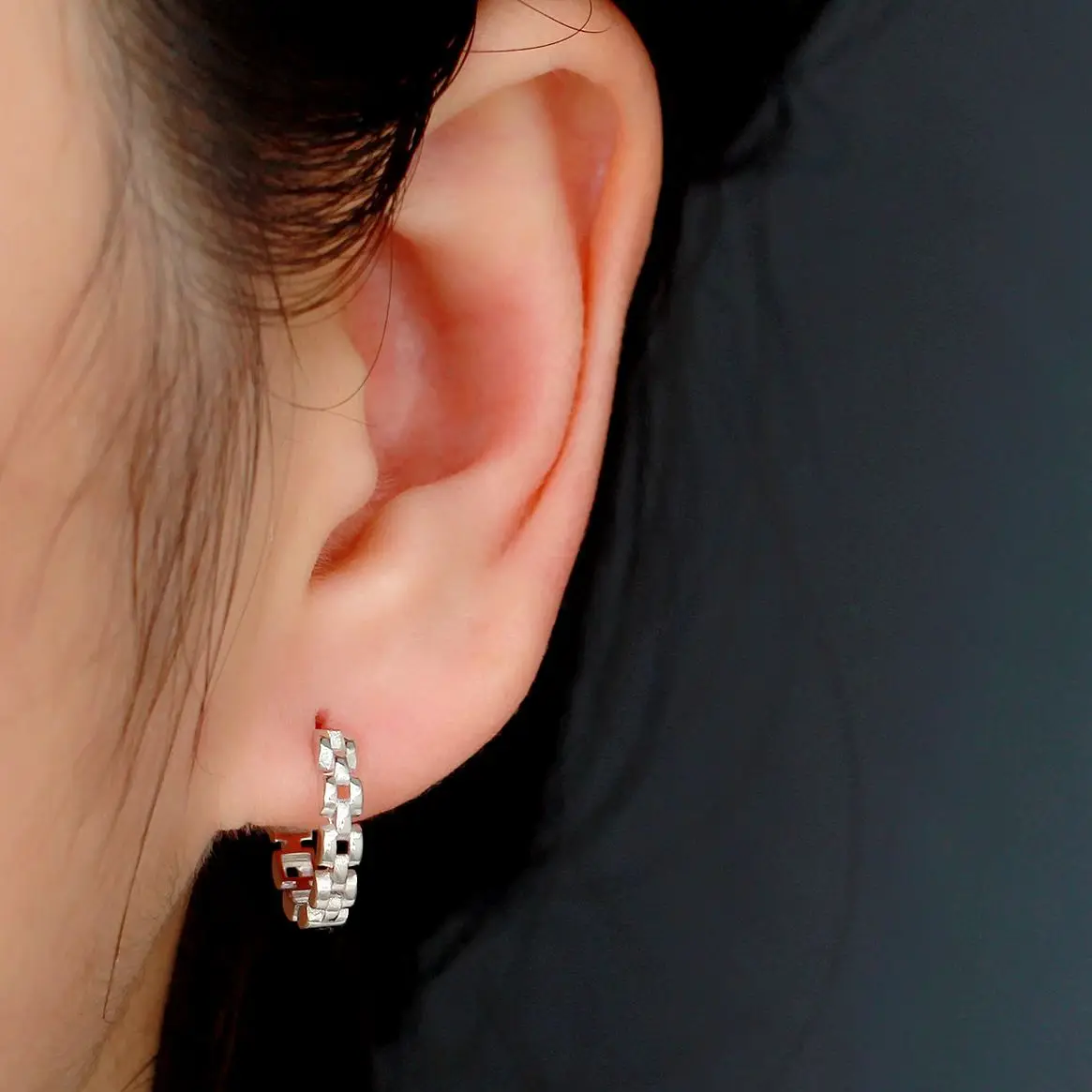 925 Sterling Silver Needle Fashion Small Hoop Earring for Women Mini Round Earrings Party Cartilage Piercing Jewelry Wholesale