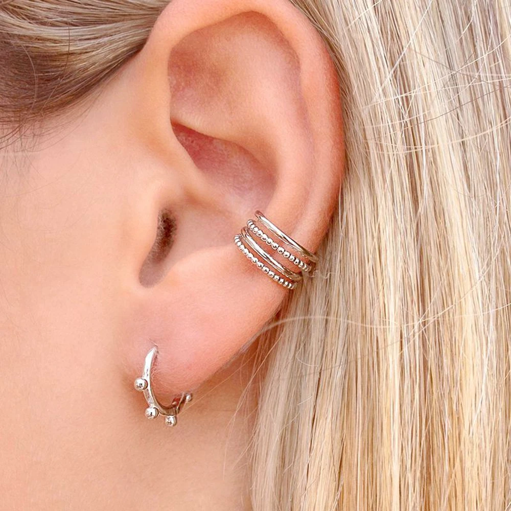 925 Sterling Silver Needle Fashion Small Hoop Earring for Women Mini Round Earrings Party Cartilage Piercing Jewelry Wholesale