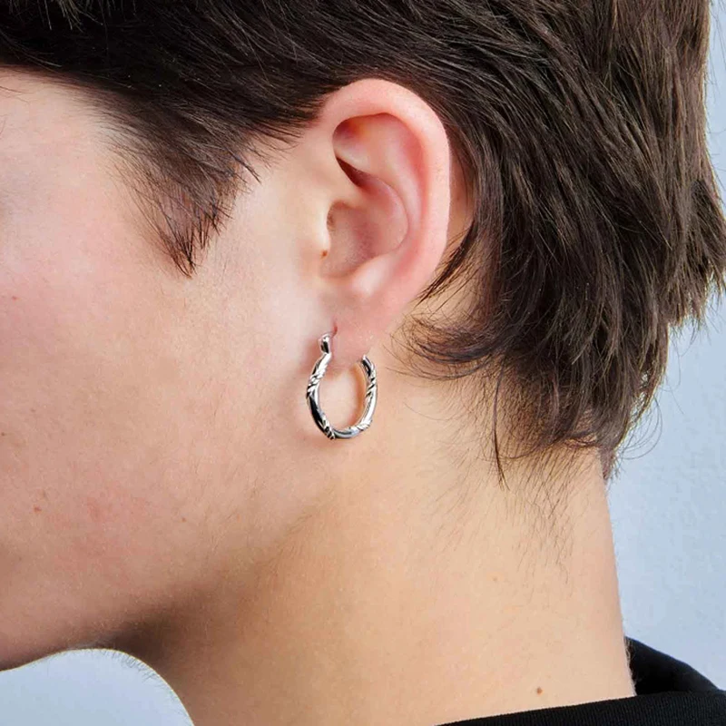 925 Sterling Silver Needle Fashion Small Hoop Earring for Women Mini Round Earrings Party Cartilage Piercing Jewelry Wholesale