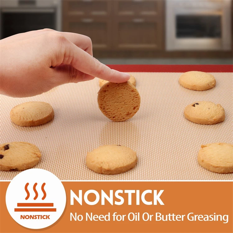 LMETJMA Silicone Baking Mat Non-Stick Reusable Silicone Pastry Baking Mat Food Grade Liquid Silicone Baking Mats KC0474