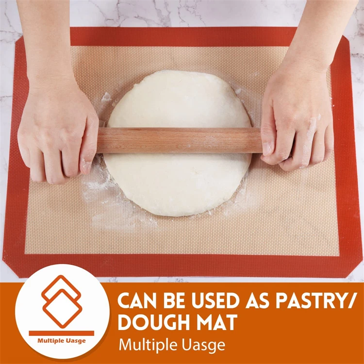 LMETJMA Silicone Baking Mat Non-Stick Reusable Silicone Pastry Baking Mat Food Grade Liquid Silicone Baking Mats KC0474