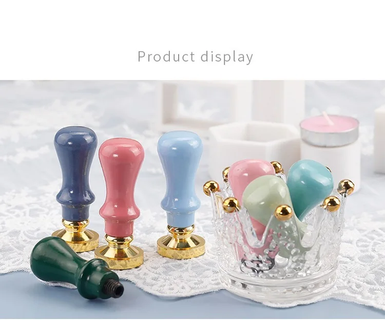 Wax Seal Stamp DIY Handmade Art Tools Fire Paint Stamp Handle Antique Metal Sealing Rosewood Handle Wedding Invitations SB024