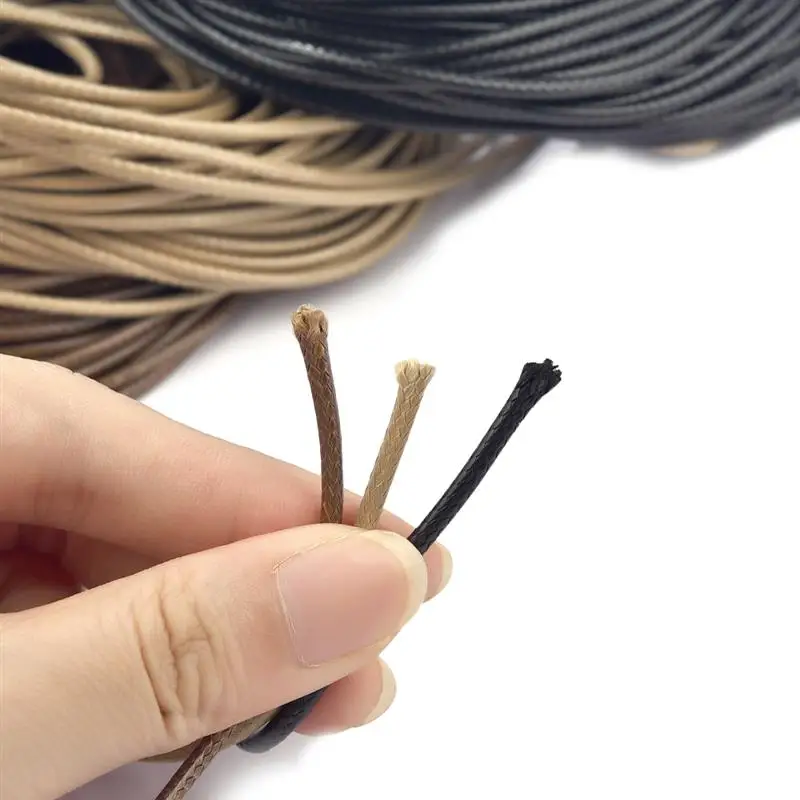 1-3mm 5M/Bag Round waxed cord Necklace Waxed Cords DIY Jewelry Handchain Making Accessories Waxed-Cords Luggage Hanging Tag Rope