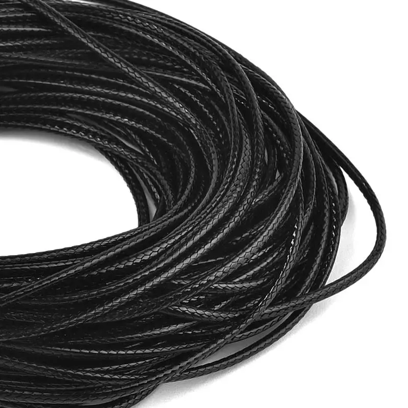 1-3mm 5M/Bag Round waxed cord Necklace Waxed Cords DIY Jewelry Handchain Making Accessories Waxed-Cords Luggage Hanging Tag Rope