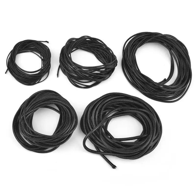 1-3mm 5M/Bag Round waxed cord Necklace Waxed Cords DIY Jewelry Handchain Making Accessories Waxed-Cords Luggage Hanging Tag Rope