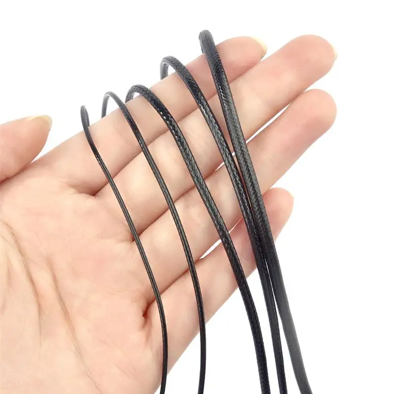1-3mm 5M/Bag Round waxed cord Necklace Waxed Cords DIY Jewelry Handchain Making Accessories Waxed-Cords Luggage Hanging Tag Rope