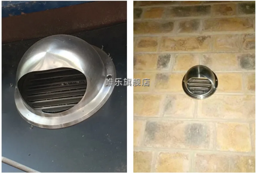 60 Mm ~ 200 Mm Stainless Steel Exhaust Hood, Wall Vent Cap, Air Vent Bull Nose Bathroom Extractor Outlet Grille Louvres
