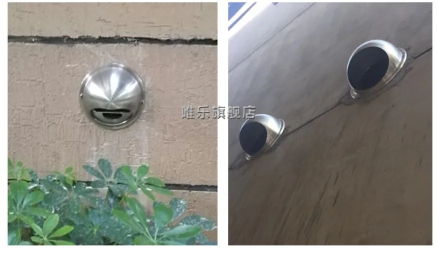 60 Mm ~ 200 Mm Stainless Steel Exhaust Hood, Wall Vent Cap, Air Vent Bull Nose Bathroom Extractor Outlet Grille Louvres