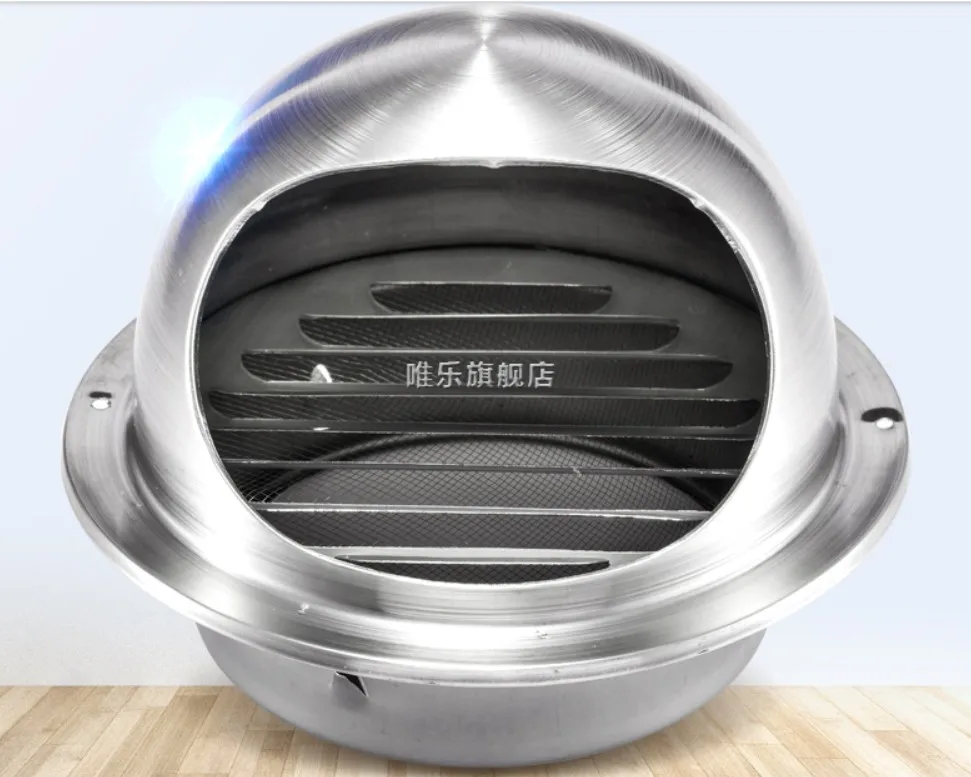 60 Mm ~ 200 Mm Stainless Steel Exhaust Hood, Wall Vent Cap, Air Vent Bull Nose Bathroom Extractor Outlet Grille Louvres
