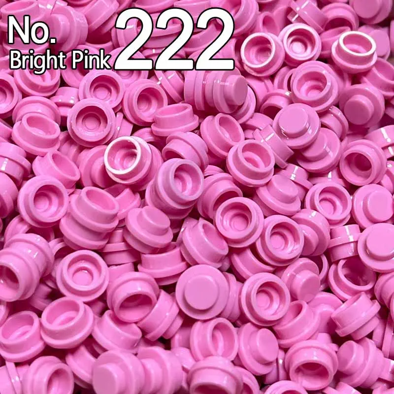 Round Plate 1x1 Building Block Parts Brick Mosaic Maker Toys Pixel Art Remix Painting 53+ Colors Compatible 4073/6141 930pcs/Lot