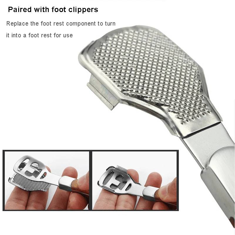 Color Wood Handle Foot File Dead Skin Shaver Corn Cuticle Cutter Remover Rasp File Foot Callus With 10 Blades Foot Scraper Set