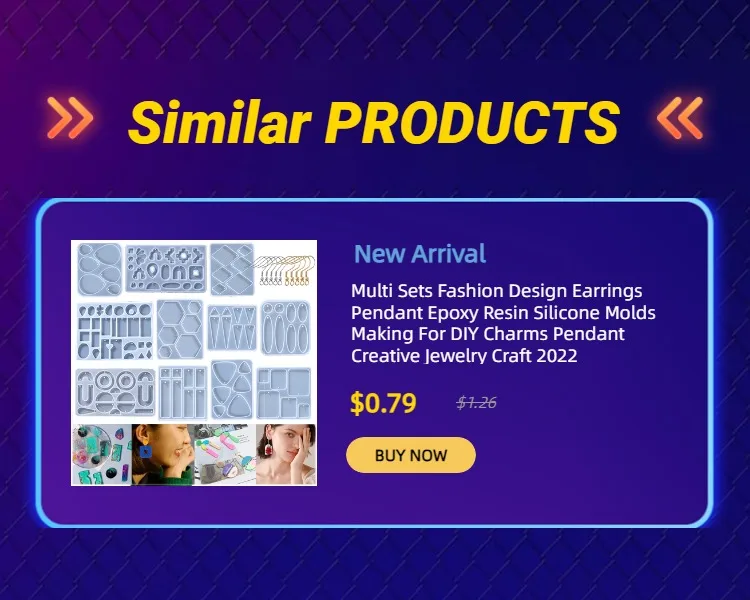 Earring Pendant Silicone Mold Epoxy Resin Jewelry Making Molds Heart Leaves Moon DIY Charms Pendant Mould Creative Jewelry Craft