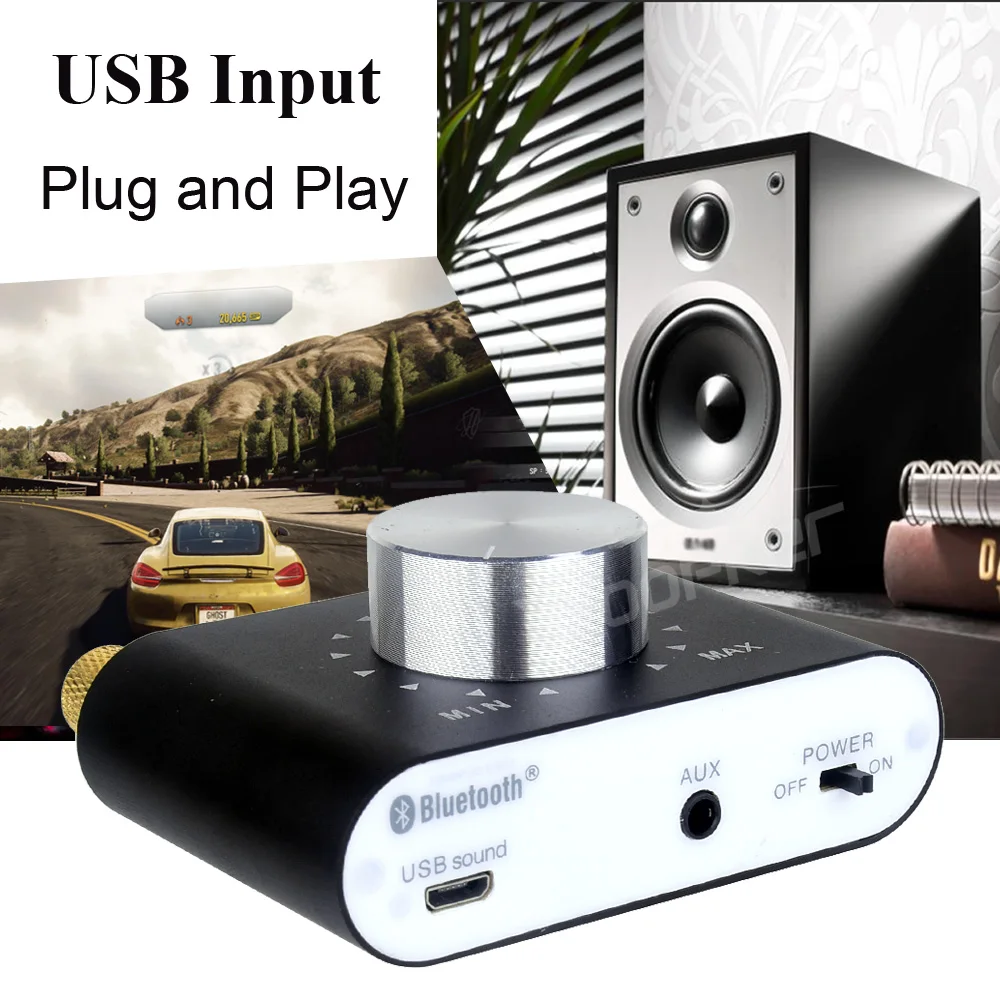 Woopker Digital Audio Amplifier X24 Tpa3116 50Wx2 Hifi Stereo Home Audio Receiver Power AMP Bluetooth 5.0 Sound Amplifiers