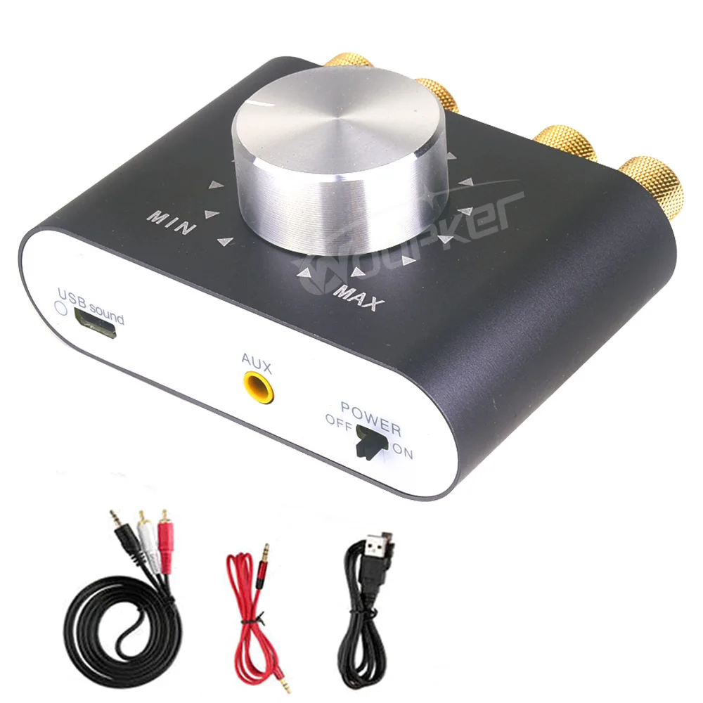 Woopker Digital Audio Amplifier X24 Tpa3116 50Wx2 Hifi Stereo Home Audio Receiver Power AMP Bluetooth 5.0 Sound Amplifiers