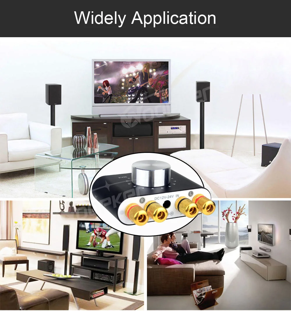Woopker Digital Audio Amplifier X24 Tpa3116 50Wx2 Hifi Stereo Home Audio Receiver Power AMP Bluetooth 5.0 Sound Amplifiers