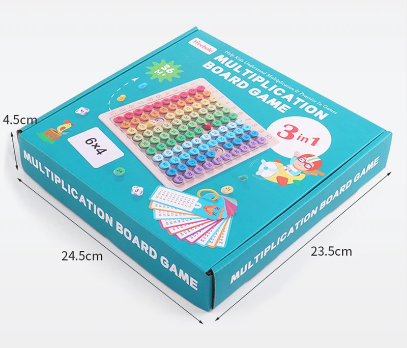 Montessori Educational Wooden Toys Children Baby Math Toys 99 Multiplication Table Math Arithmetic Teaching Aids for Kids Gifts