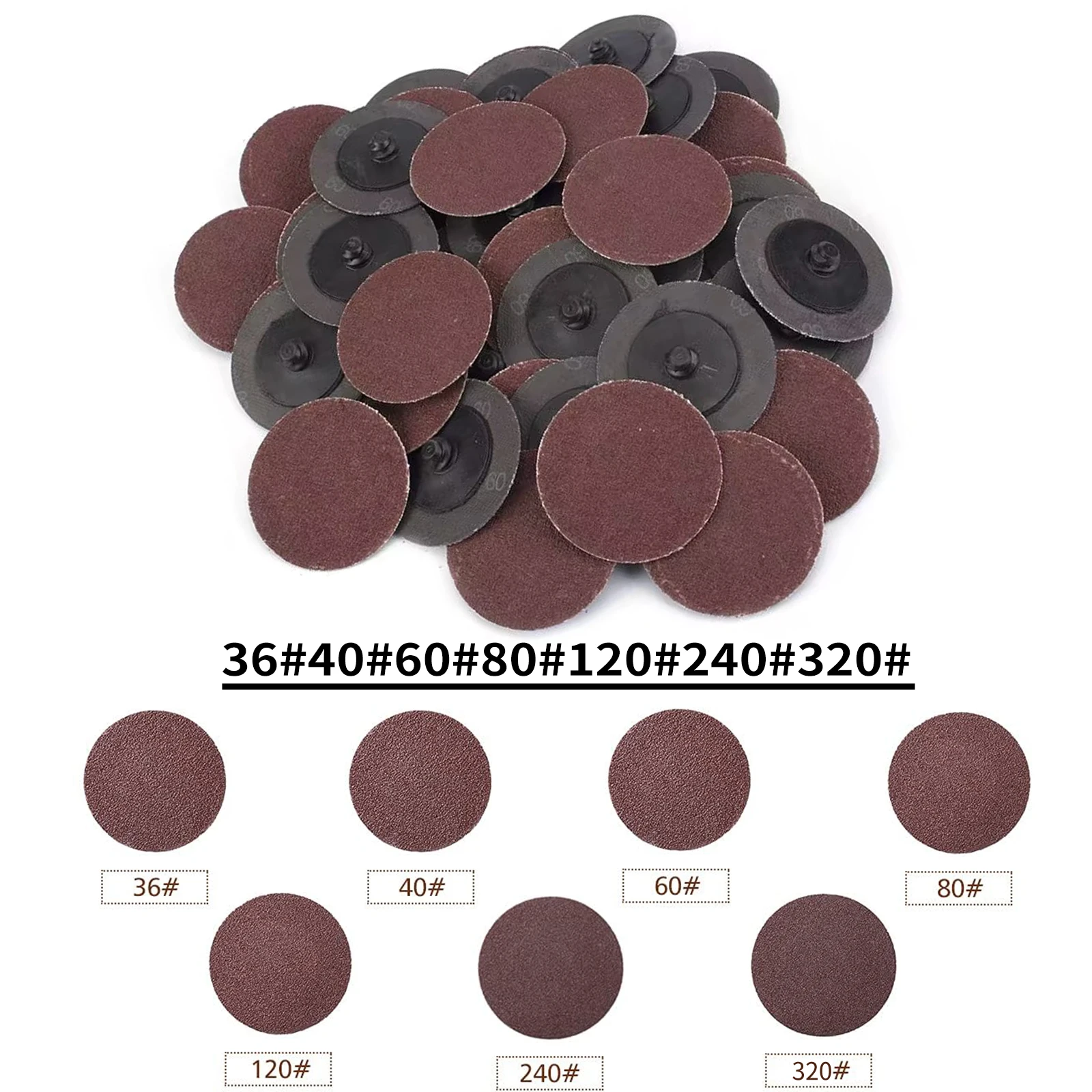 2 Inch 50mmSanding Discs Quick Change Polishing Pads For Air Polisher Grinding Rotary Tools Abrasive Sandpaper 15-50pcs