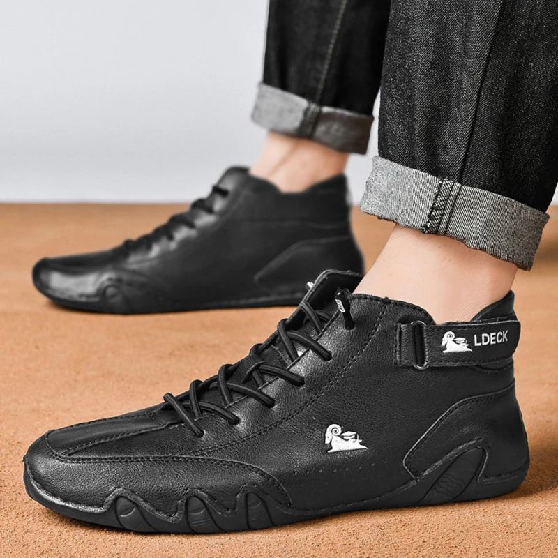 Men Sneakers Shoes for Men 2023 Casual Vulcanized Shoes Outdoor Light Lace-Up Pu Leather Fashion Roman New Tennis Zapatillas