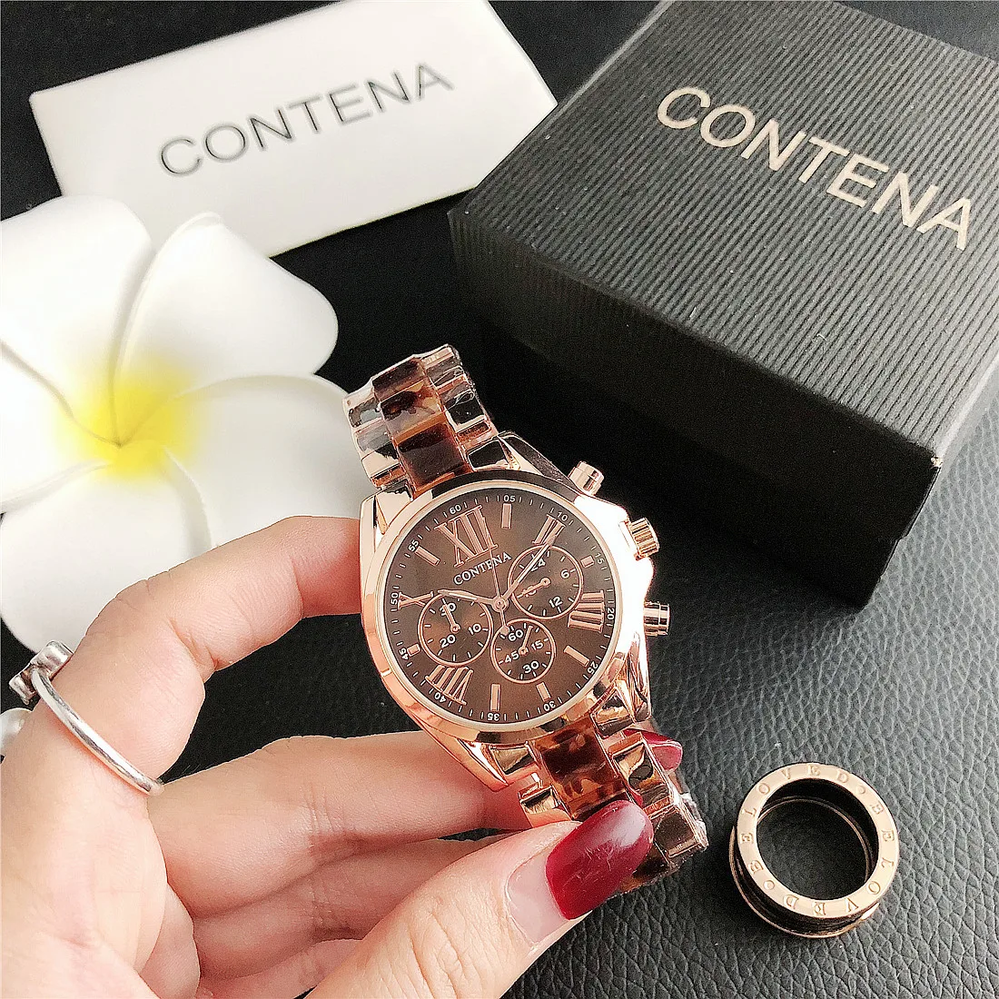 New Creative Watch Women Watches Luxury Rose Gold Quartz Ladies Watches Stainless Steel Bracelets Wristwatches Reloj Mujer