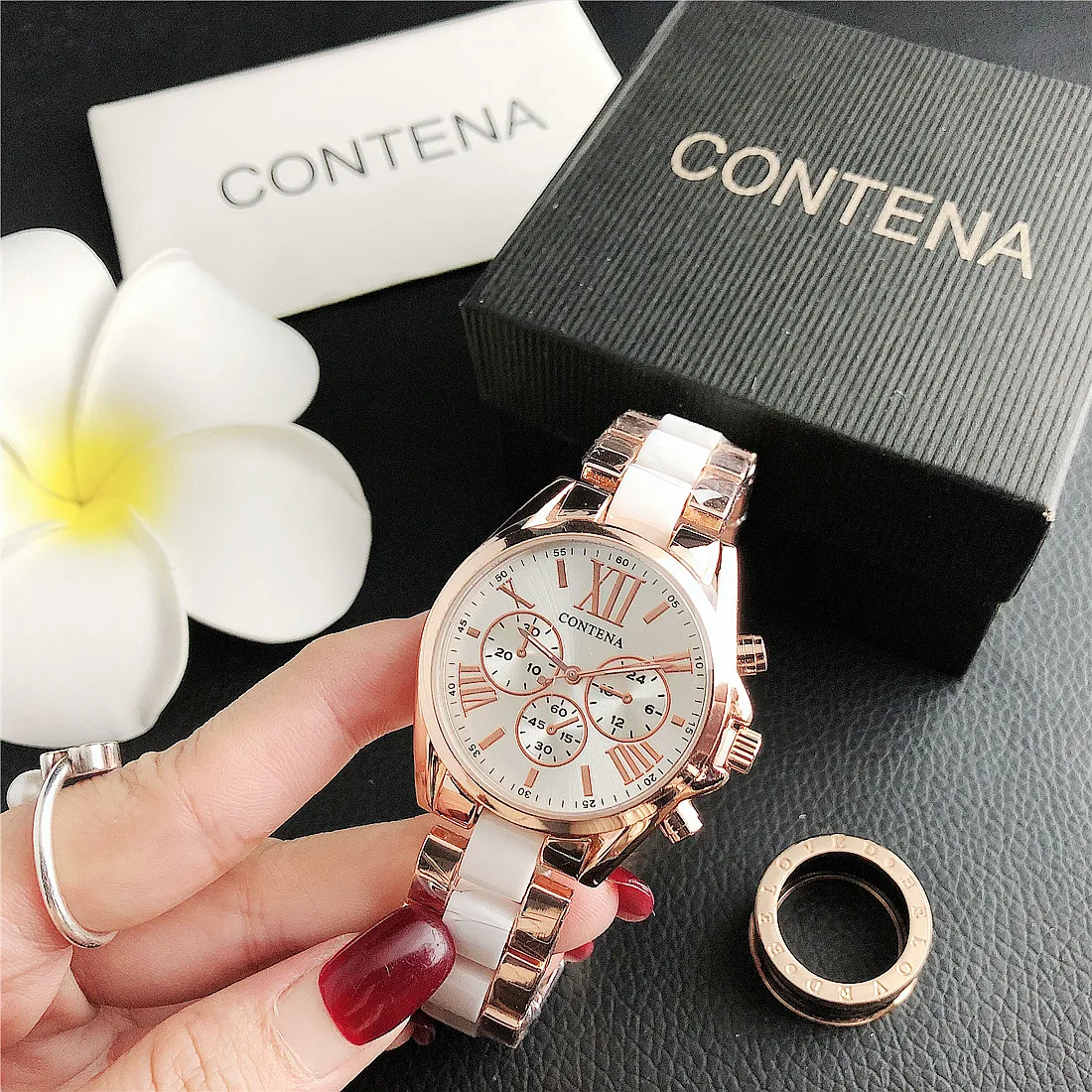 New Creative Watch Women Watches Luxury Rose Gold Quartz Ladies Watches Stainless Steel Bracelets Wristwatches Reloj Mujer