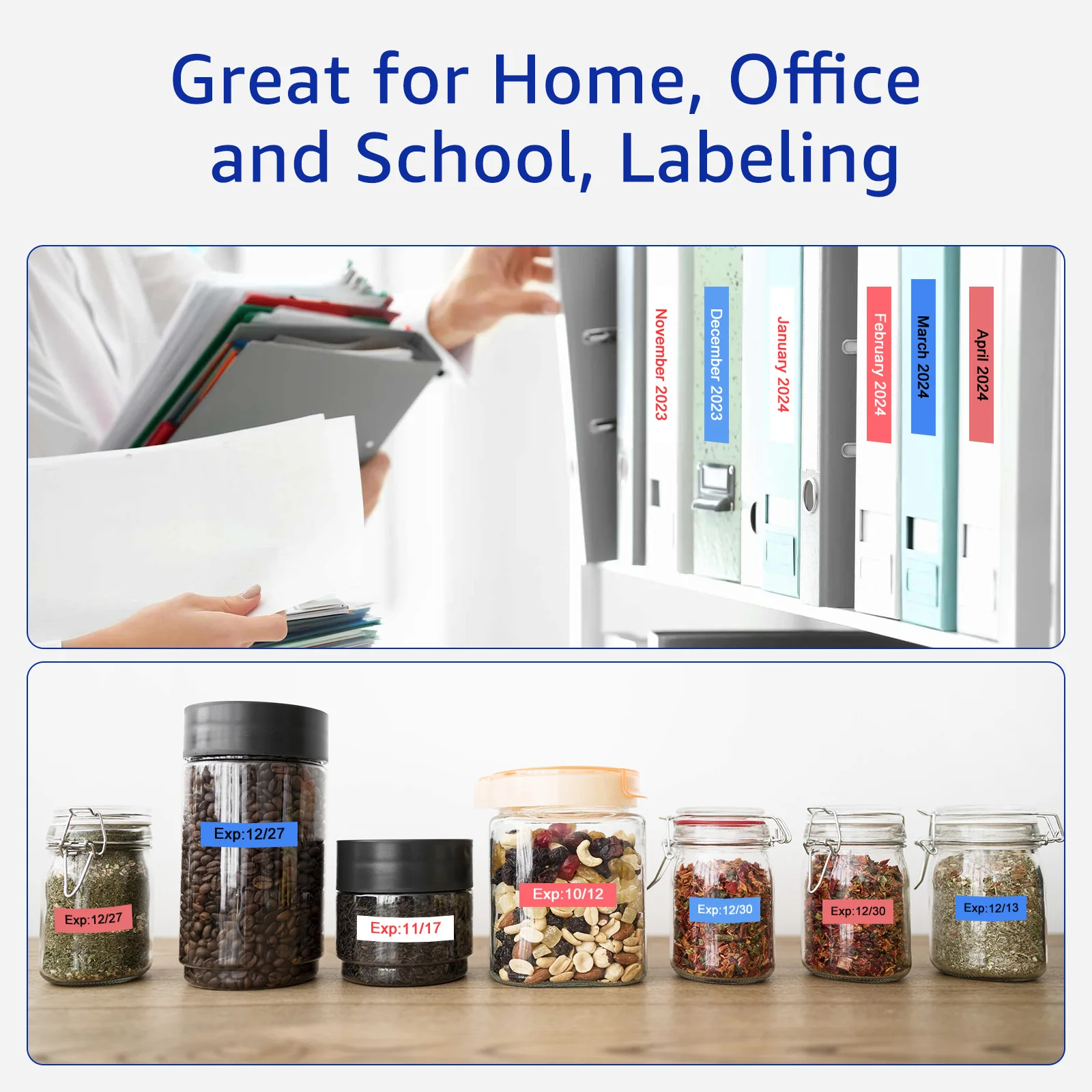 1PK Compatible for Brother TZE Tape 231 241 251 S231 Ribbons 6/9/12/18/24mm Laminated Tape for Brother P-touch Label Printer