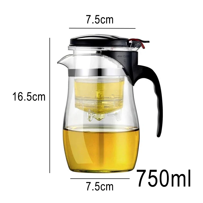 Teapot Brewing 900ml/750ml/500ml/350ml Resistant Glass Teapot and Cup Set Glass Tea Pot With Infuser Pu Erh Kettle Gaiwan Pots