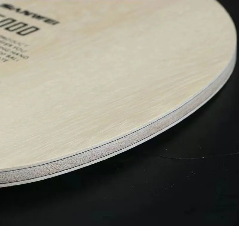 Original Sanwei T5000 Table Tennis Blade 5 Wood 2 Carbon Entry Intermediate Ping Pong Blade for Loop Drive with Fast Attack