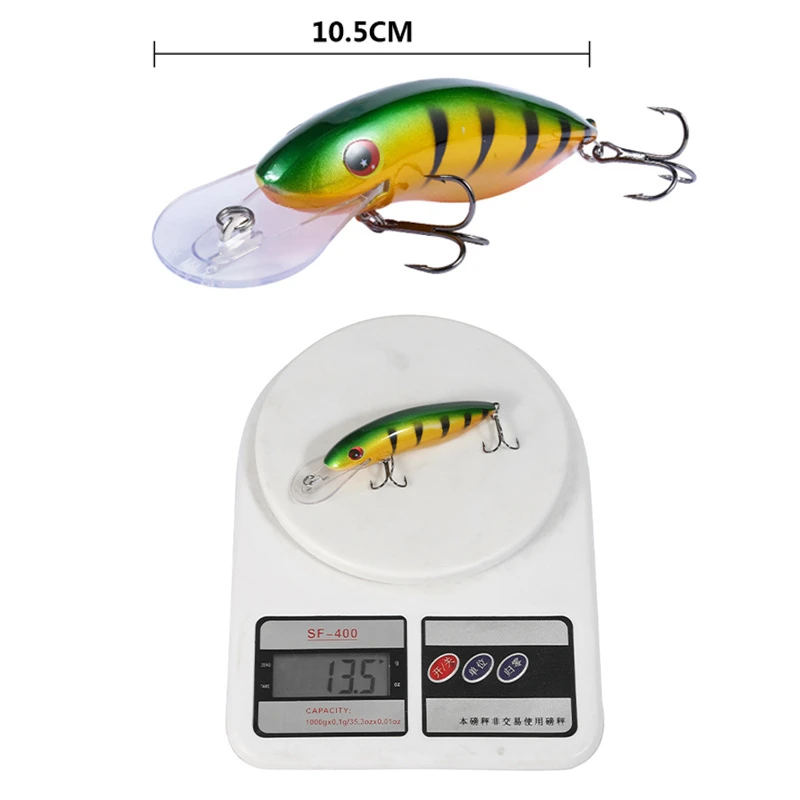 1Pcs Floating Minnow Fishing Lure Wobblers 10.5cm 13.4g Crankbait Artificial Hard Baits Trout Deep Water Pike Bass Fishing Tackl