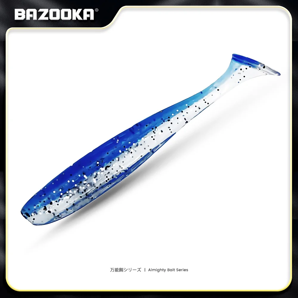 Bazooka Shad Worm Fishing Soft Lure Big Silicone 90 100mm Bait T Tail Easy Shiner Wobbler Swimbait Pesca Trout Pike Bass Winter