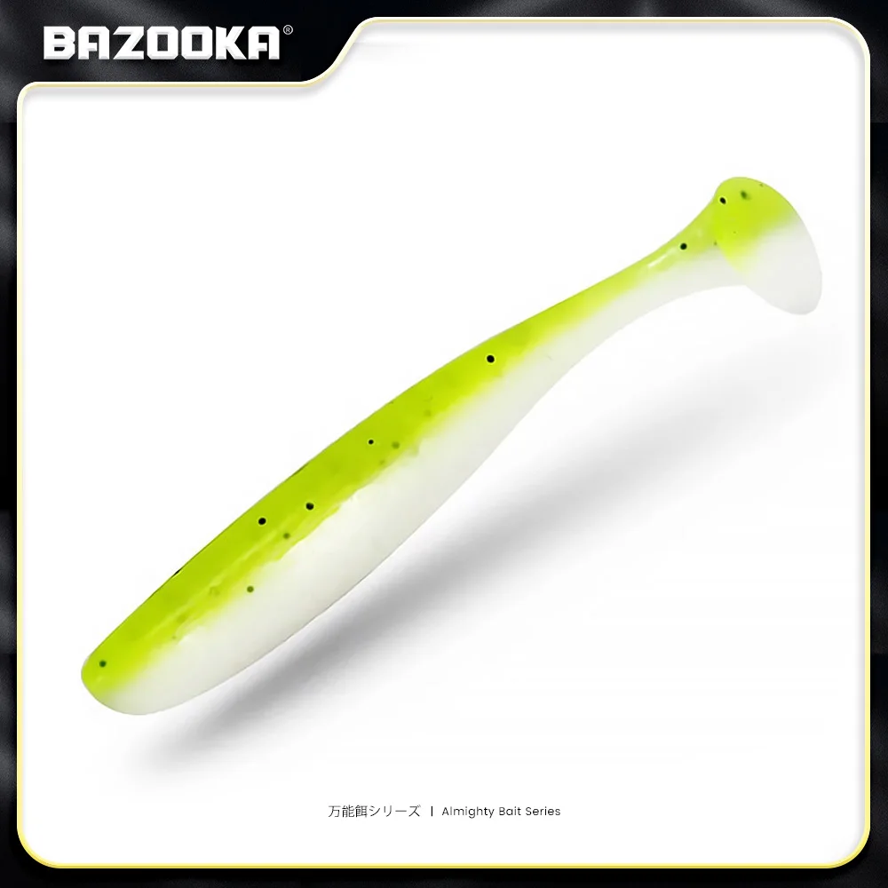 Bazooka Shad Worm Fishing Soft Lure Big Silicone 90 100mm Bait T Tail Easy Shiner Wobbler Swimbait Pesca Trout Pike Bass Winter