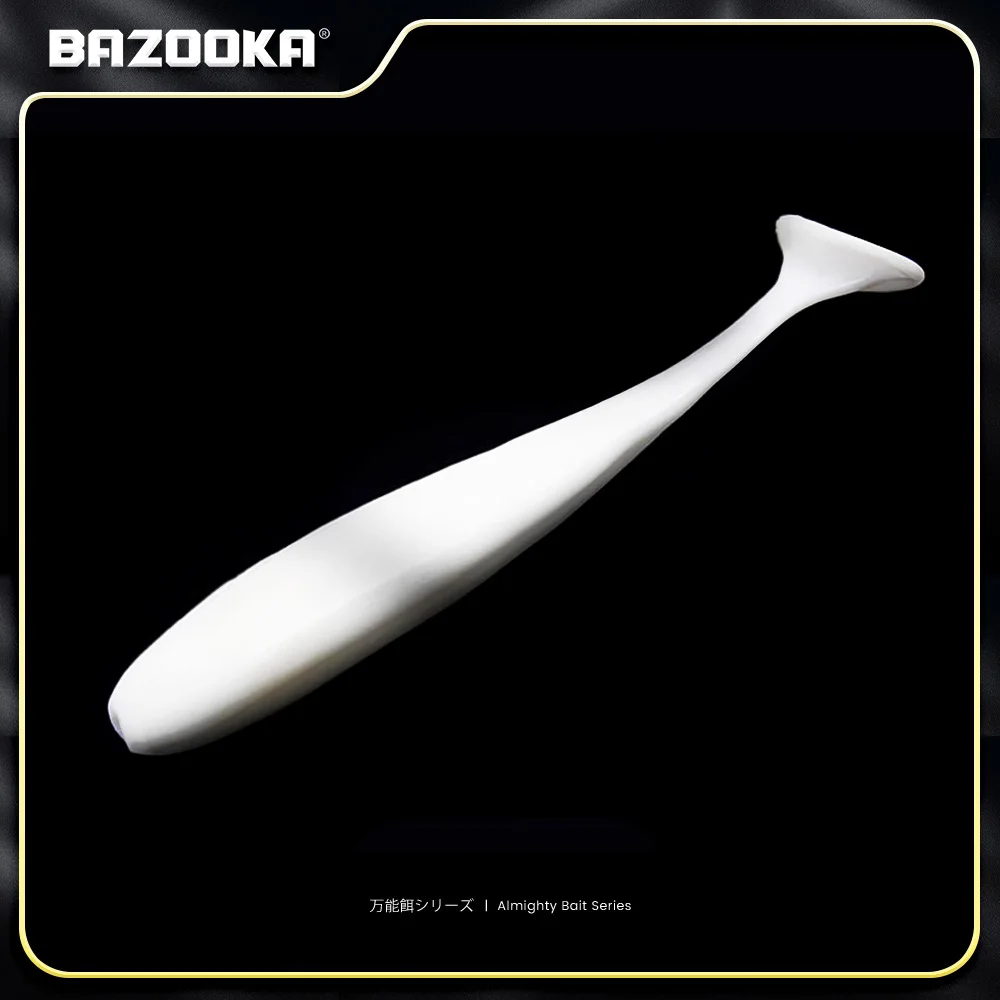 Bazooka Shad Worm Fishing Soft Lure Big Silicone 90 100mm Bait T Tail Easy Shiner Wobbler Swimbait Pesca Trout Pike Bass Winter