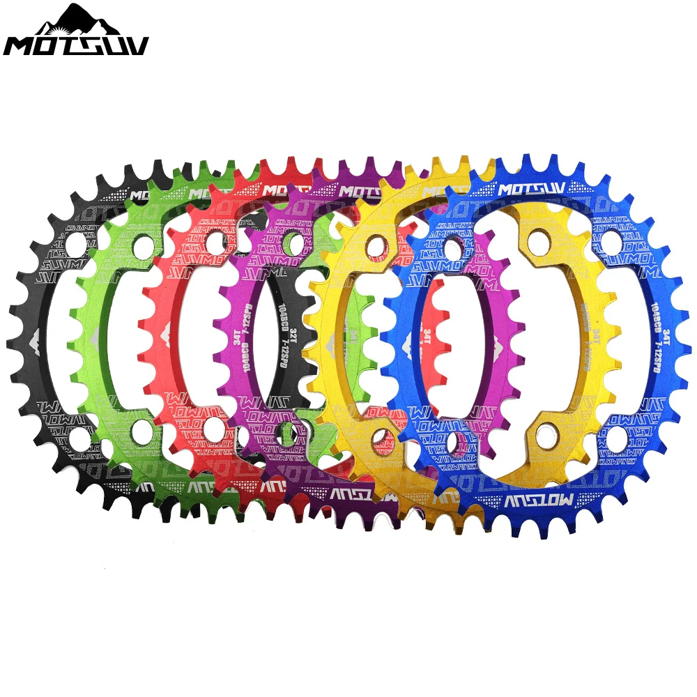 MOTSUV Oval Chainring 104BCD for Shimano MTB Bike Bicycle Chain Ring 32T 34 36 38T Ultralight Tooth Plate Chainwheel 104 BCD