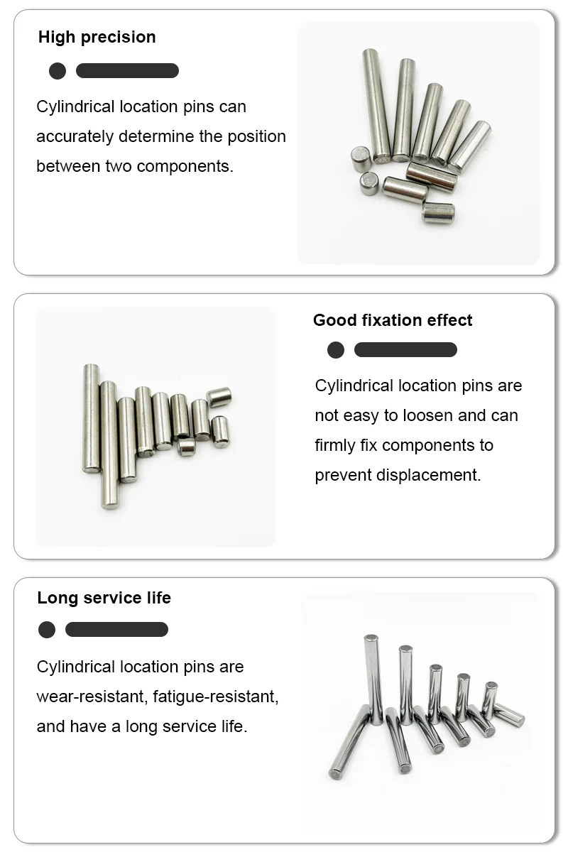 Stainless Steel Cylindrical Pin M1 M1.5 M2 M2.5 M3 M4 M5 M6 M8 Locating Dowel Fixed Shaft Solid Fixing Lock Pin Metal Rod Set