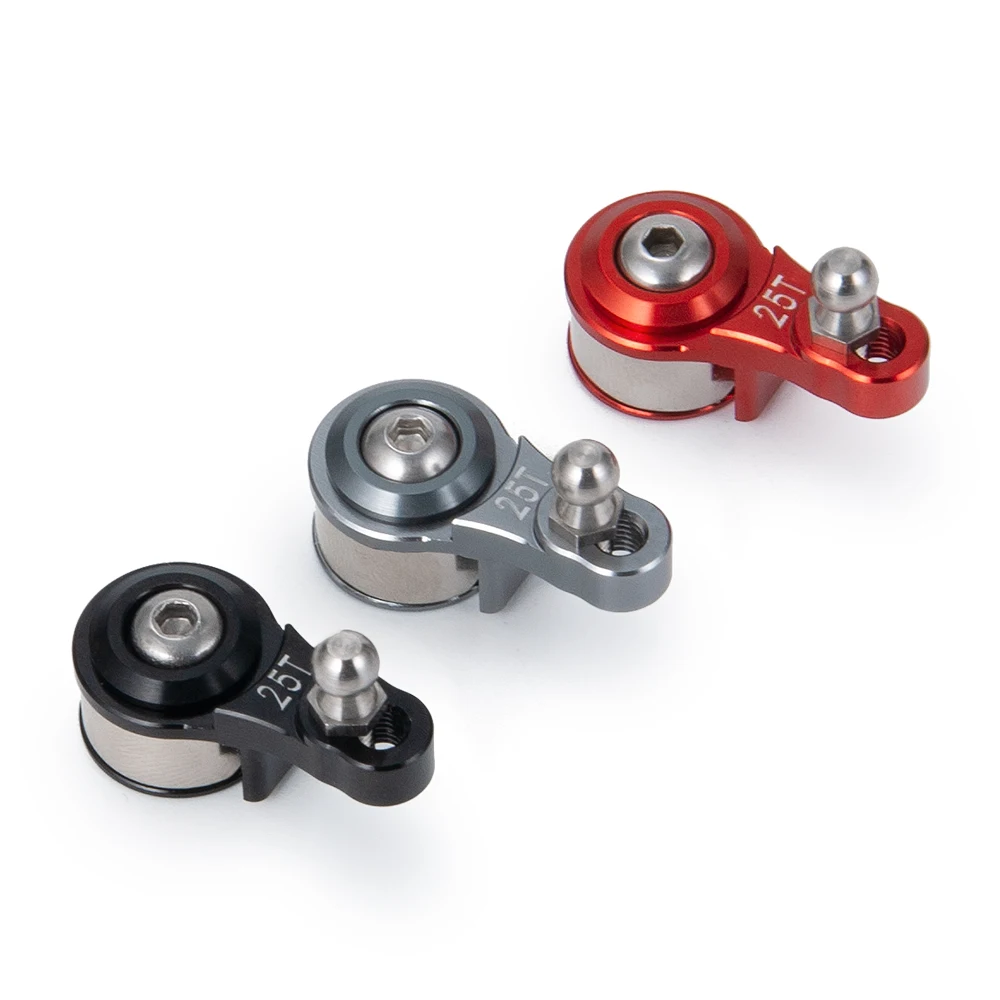 AXSPEED Aluminium Alloy Servo Saver Arm 25T Adjustable for TRX6 TRX4 Bronco Tamiya TT01 1/10 RC Crawler Car