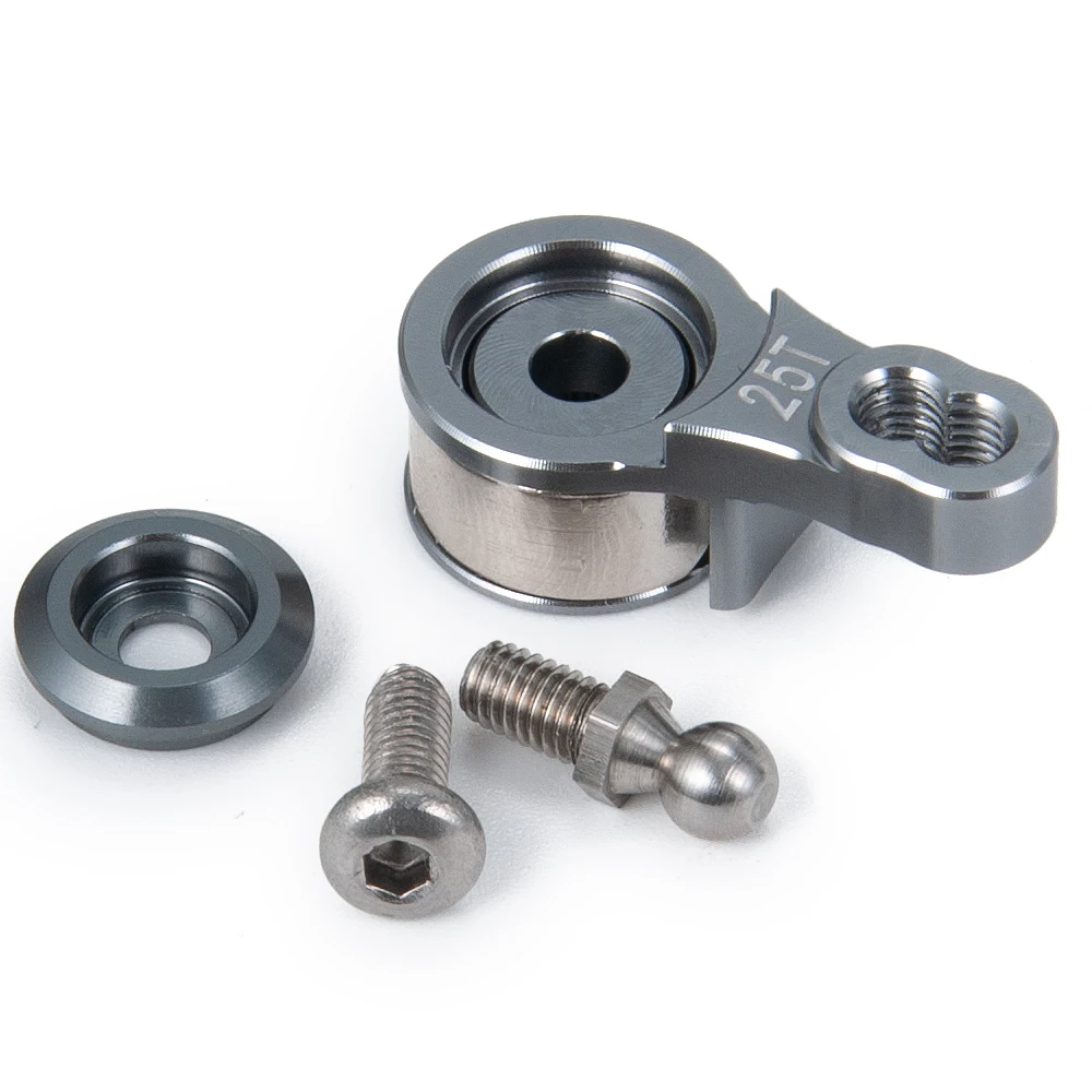AXSPEED Aluminium Alloy Servo Saver Arm 25T Adjustable for TRX6 TRX4 Bronco Tamiya TT01 1/10 RC Crawler Car