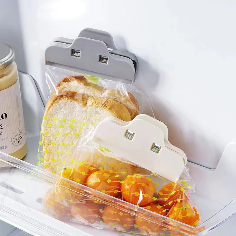 4Pcs/set Portable Sealed Clips Kitchen Storage Food Snack Seal Sealing Bag Clips Sealer Clamp Plastic Tool Kitchen Accessories