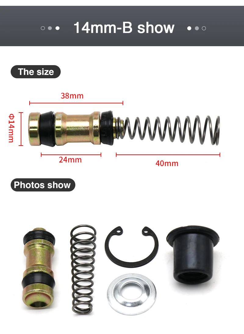 Alconstar-Motorcycle Hydraulic Clutch Brake Piston Plunger Repair Kits 11mm 12.7mm 14mm 16mm Clutch Brake Pump Piston Repair Kit