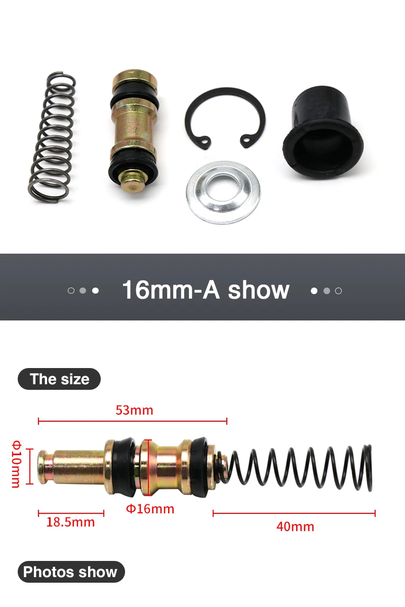 Alconstar-Motorcycle Hydraulic Clutch Brake Piston Plunger Repair Kits 11mm 12.7mm 14mm 16mm Clutch Brake Pump Piston Repair Kit