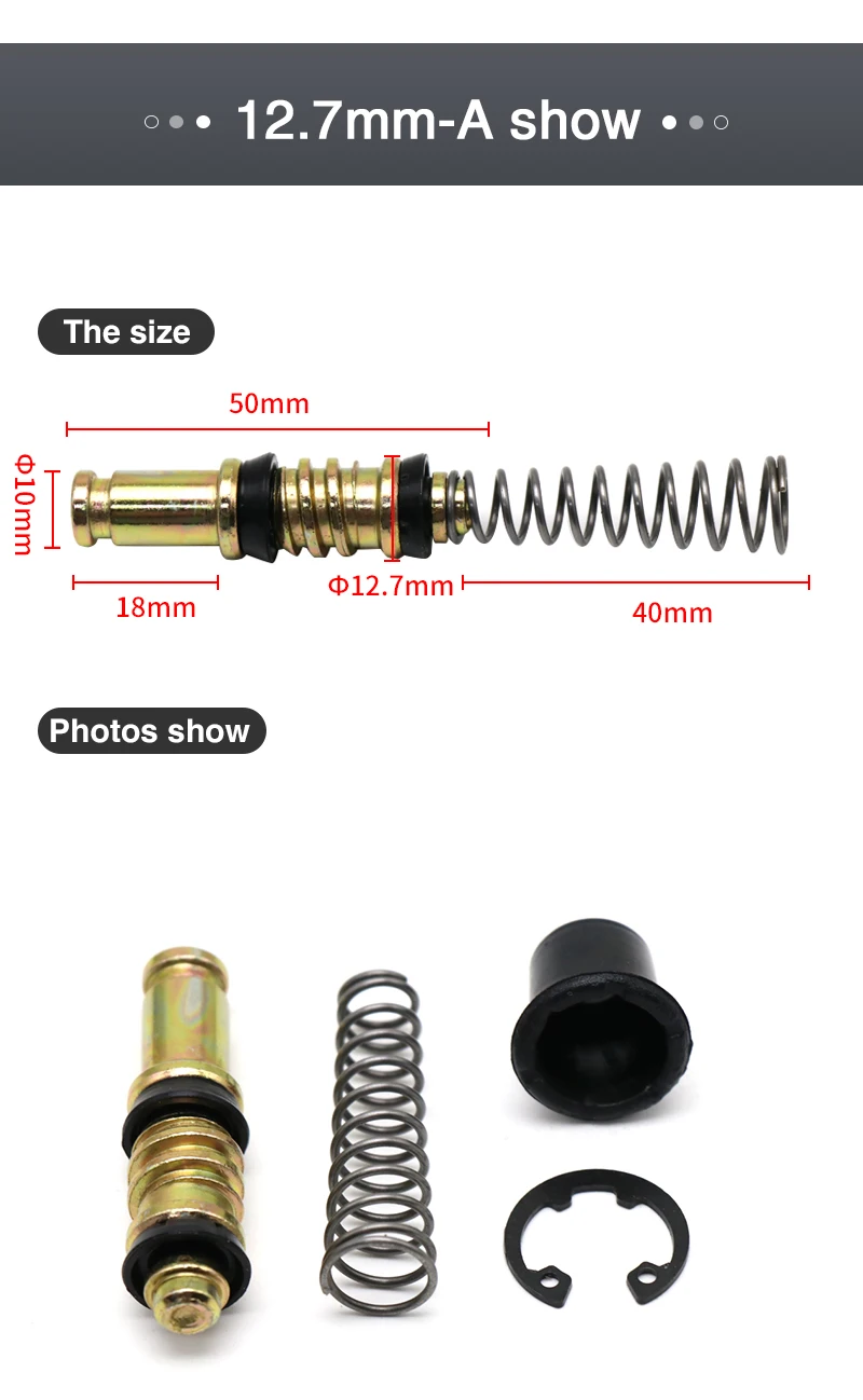 Alconstar-Motorcycle Hydraulic Clutch Brake Piston Plunger Repair Kits 11mm 12.7mm 14mm 16mm Clutch Brake Pump Piston Repair Kit