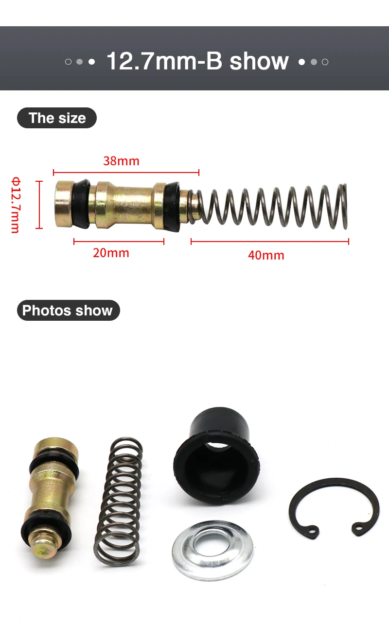 Alconstar-Motorcycle Hydraulic Clutch Brake Piston Plunger Repair Kits 11mm 12.7mm 14mm 16mm Clutch Brake Pump Piston Repair Kit