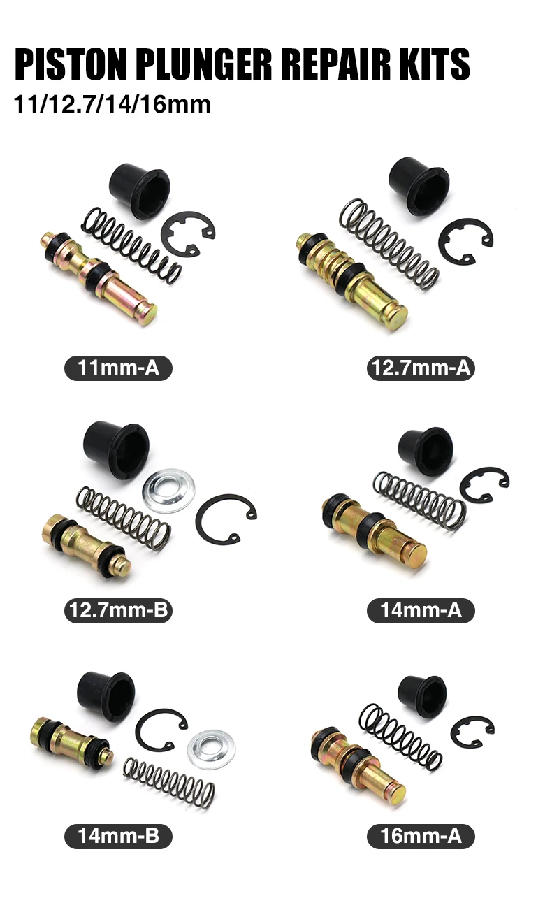 Alconstar-Motorcycle Hydraulic Clutch Brake Piston Plunger Repair Kits 11mm 12.7mm 14mm 16mm Clutch Brake Pump Piston Repair Kit