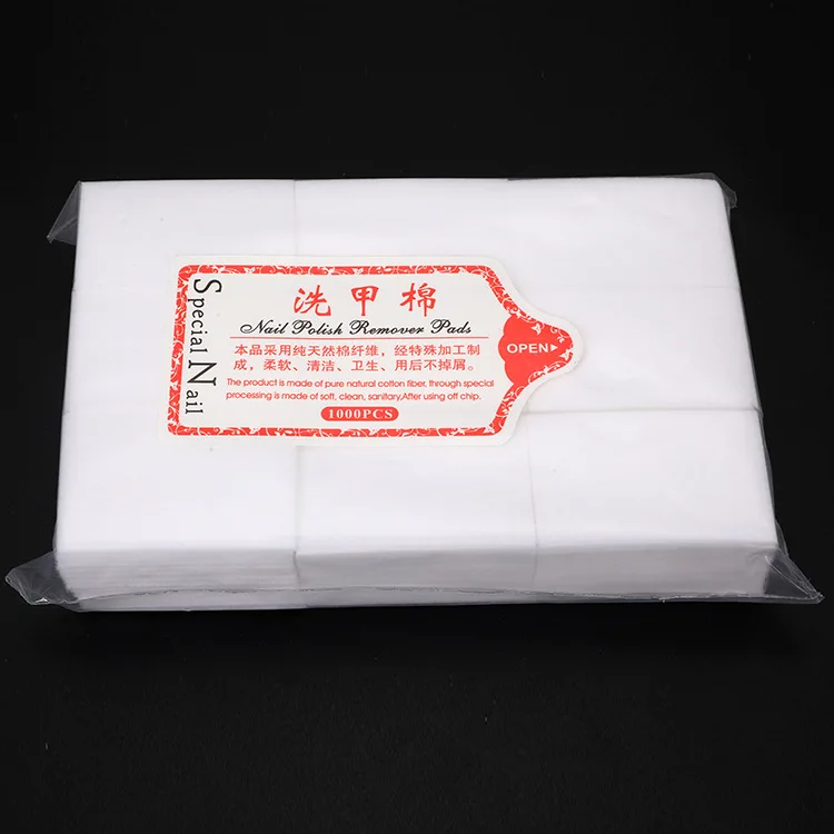 100/500/1000pcs Nail Polish Remover Wipes Cotton Pad Lint-Free Nail Gel Wipes Cleaner 6x3.9cm Cotton Wipes Paper Nail Tools TY89