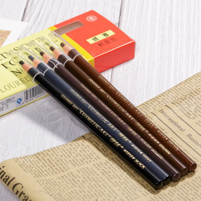 5Pcs Long Lasting Eyebrow Pencil Waterproof Tattoo Pen Eyeliner Black Brown Gray Natural Pull Eye Brow Enhancers Cosmetics Tool