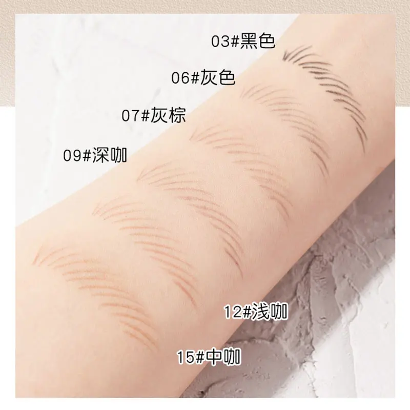 5Pcs Long Lasting Eyebrow Pencil Waterproof Tattoo Pen Eyeliner Black Brown Gray Natural Pull Eye Brow Enhancers Cosmetics Tool