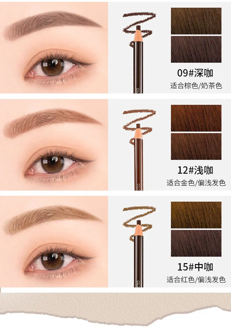 5Pcs Long Lasting Eyebrow Pencil Waterproof Tattoo Pen Eyeliner Black Brown Gray Natural Pull Eye Brow Enhancers Cosmetics Tool