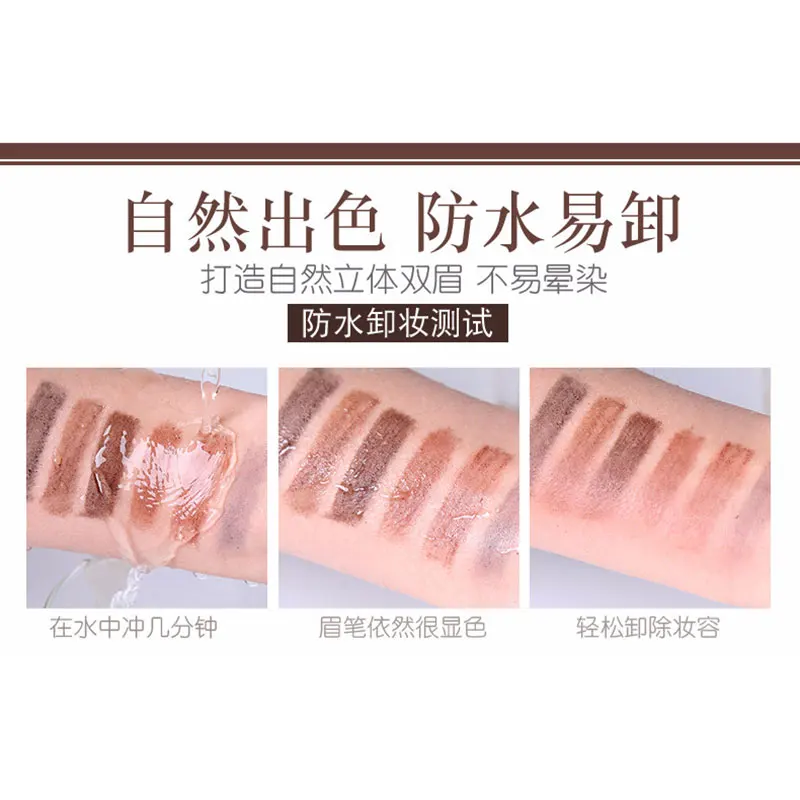 5Pcs Long Lasting Eyebrow Pencil Waterproof Tattoo Pen Eyeliner Black Brown Gray Natural Pull Eye Brow Enhancers Cosmetics Tool