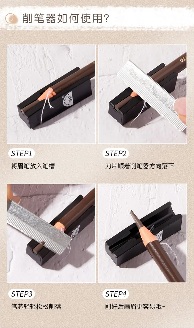 5Pcs Long Lasting Eyebrow Pencil Waterproof Tattoo Pen Eyeliner Black Brown Gray Natural Pull Eye Brow Enhancers Cosmetics Tool
